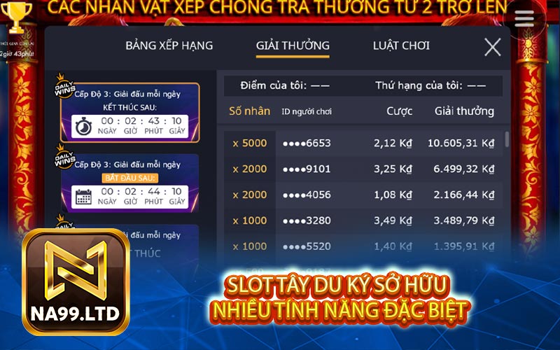 Slot Tay Du Ky so huu nhieu tinh nang dac biet